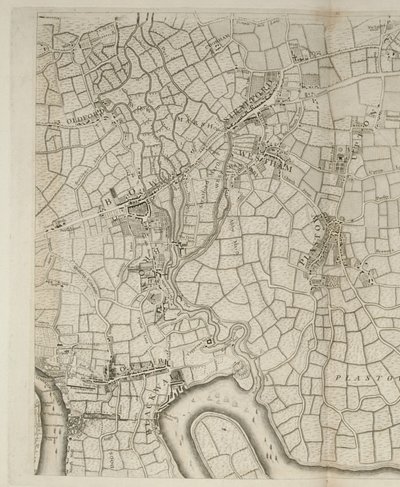 Stratford, London, 1746 by John Rocque